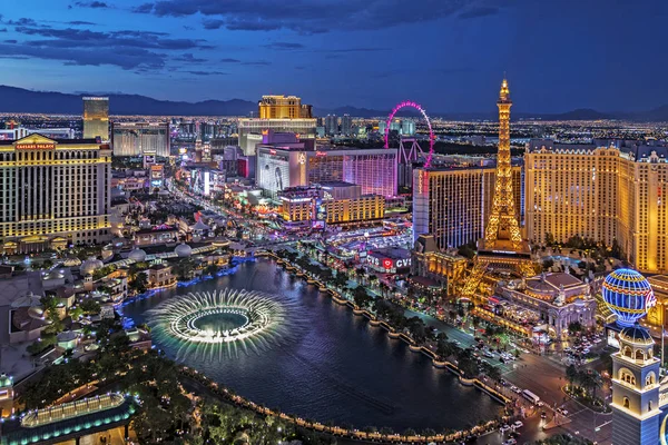 Las Vegas Nevada 2018 Vue Panoramique Sur Strip Las Vegas — Photo