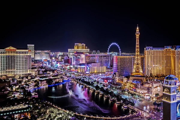 Las Vegas Nevada 2018 Panoramisch Uitzicht Las Vegas Strip — Stockfoto