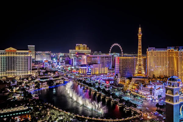 Las Vegas Nevada 2018 Panoramisch Uitzicht Las Vegas Strip — Stockfoto