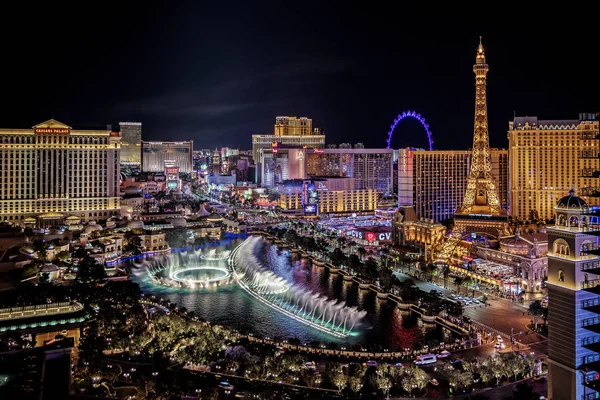 Las Vegas Nevada 2018 Vue Panoramique Sur Strip Las Vegas — Photo