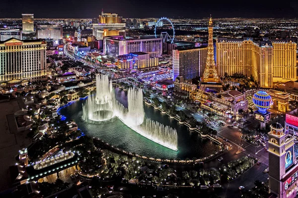 Las Vegas Nevada 2018 Panoramatický Výhled Pruh Las Vegas — Stock fotografie