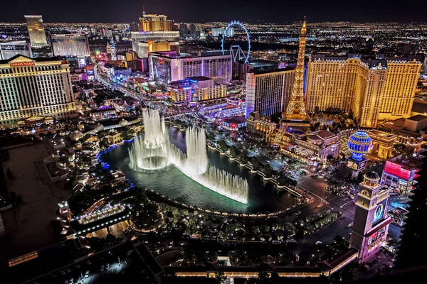 Las Vegas Nevada 2018 Vista Panorâmica Las Vegas Strip — Fotografia de Stock