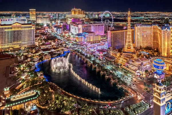 Las Vegas Nevada 2018 Panoramisch Uitzicht Las Vegas Strip — Stockfoto