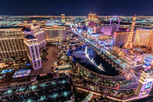 Las Vegas Nevada 2018 Panoramautsikt Över Las Vegas Strip — Stockfoto