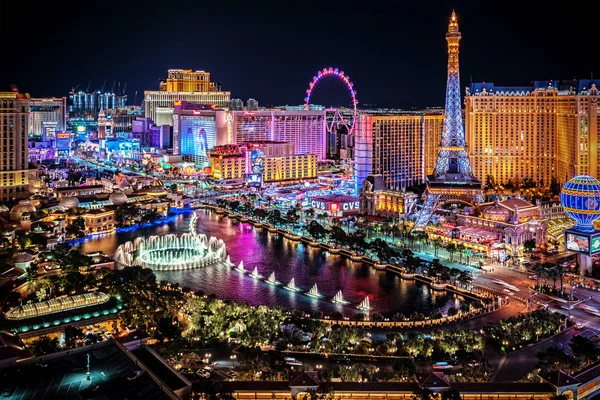 Las Vegas Nevada 2019 Las Vegas Strip Panoramik Görünümü — Stok fotoğraf