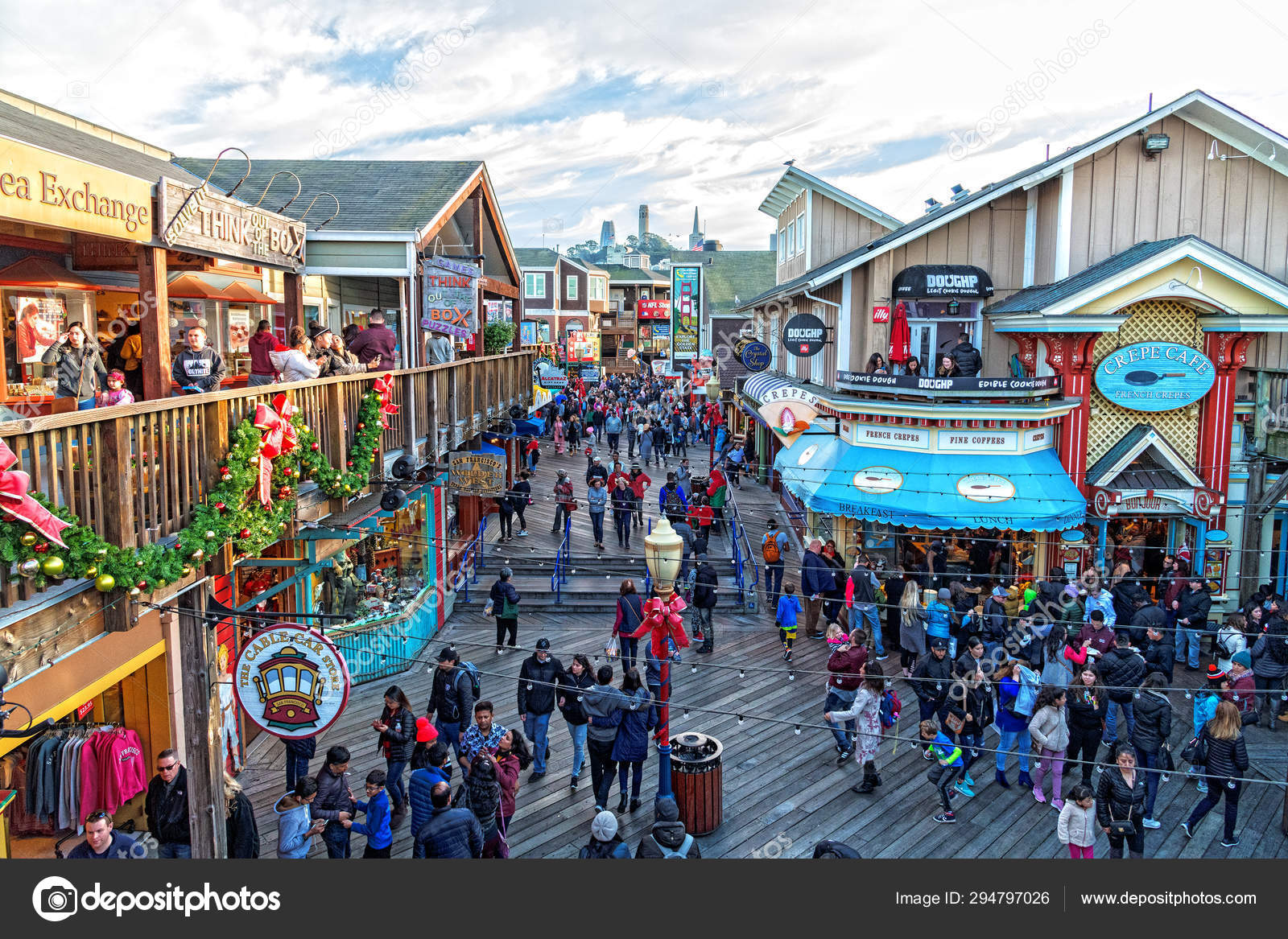 San Francisco Pier 39 and Fisherman S Wharf Editorial Stock Image