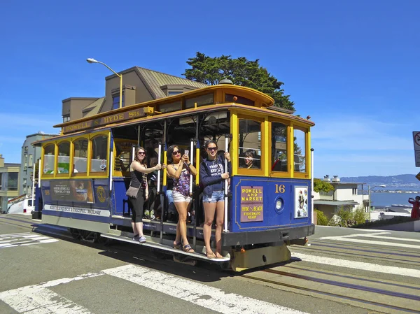 San Francisco 2016 Seilbahn Powell Und Markt Hyde Und Strand — Stockfoto
