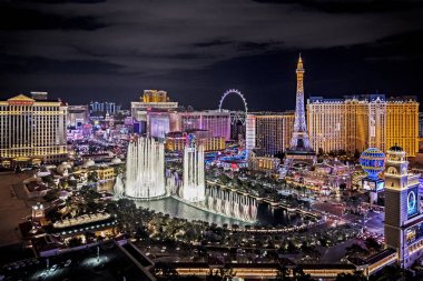Las Vegas Nevada 2018 02 14 panoramic view of the Las Vegas Strip clipart