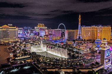 Las Vegas Nevada 2018 02 14 Las Vegas Strip panoramik görünümü