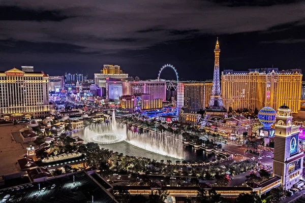 Las Vegas Nevada 2018 Panoramatický Výhled Pruh Las Vegas — Stock fotografie