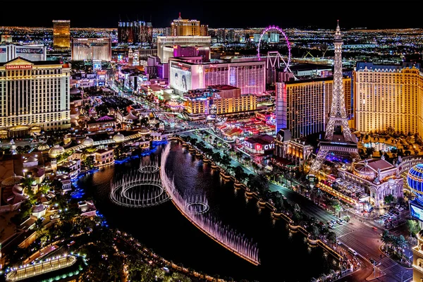 Las Vegas Nevada 2019 Panoramic View Las Vegas Strip — Stock Photo, Image