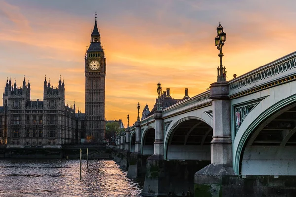 Big Ben Naplementekor — Stock Fotó