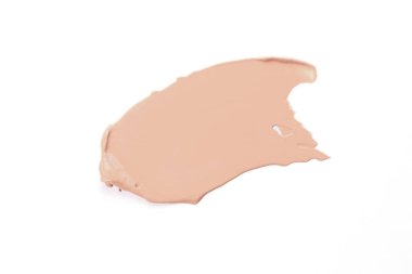 Beyaz arka planda lekelenen Sıvı Vakfı Beyaz üzerinde kapalı Kozmetik Makyaj Kremi Örnekleri.