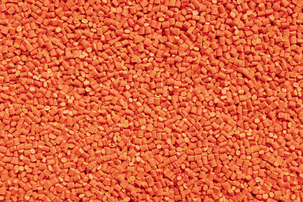 orange plastic resin ( Masterbatch ) for a background