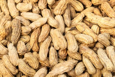 kavrulmuş fıstık ya da yerfıstığı arka plan üstten görünüm