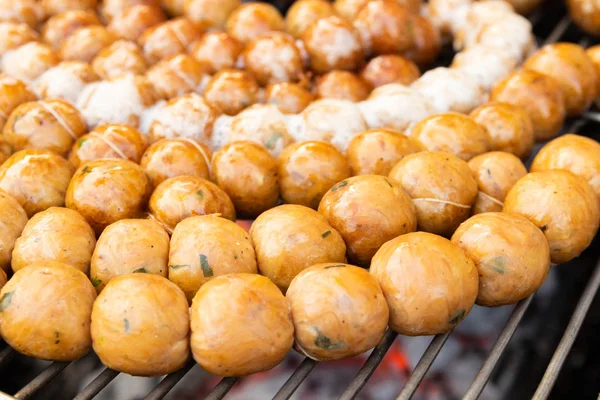 Embutido Tailandés Parrilla Estufa Thai Nombre Sai Krok Isaan — Foto de Stock