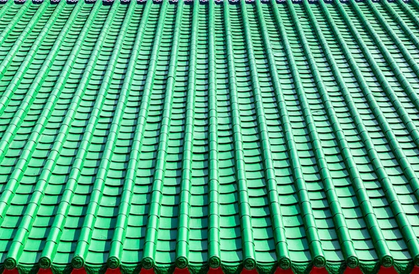 Зеленая Черепица Фоне Крыши Китайский Стиль — стоковое фото