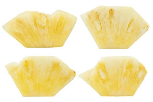 Set of piece pineapple isolated on white background — Stock Photo, Image