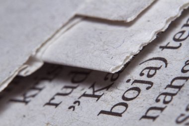 Makro çekimleri bir gazete çekim resmi