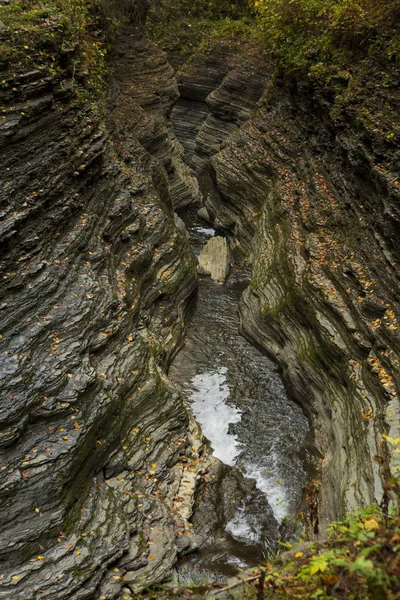 Watkins Glen State Park, located in Watkins Glen, in the Finger Lakes Region of New York State, is a popular travel destination in the autumn season as the leaves change from green to yellow and red.