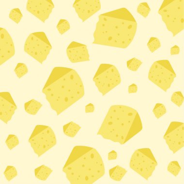 Peynir dikişsiz desen illüstrasyon şablonu