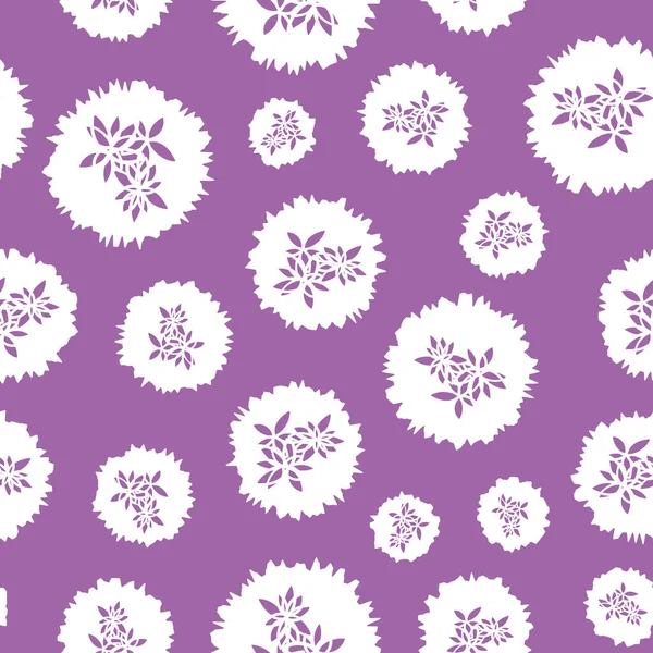 Papel corte floral lunares patrón de vectores sin costura — Vector de stock