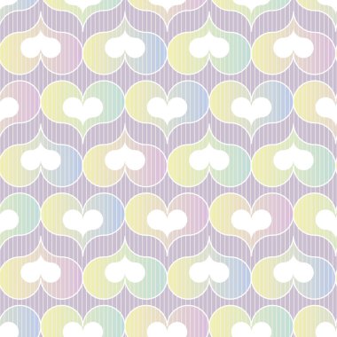kalpler pastel ombre içinde pürüzsüz vektör deseni