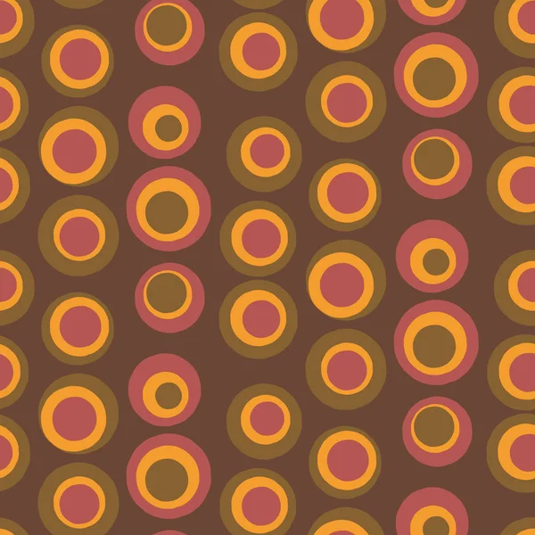 Brown polka dots sealess vector pattern — Stock Vector