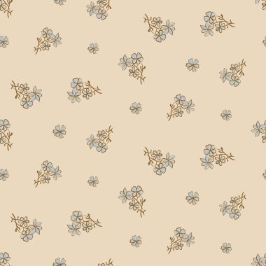 dtisy vintage çiçek dikişsiz vektör deseni