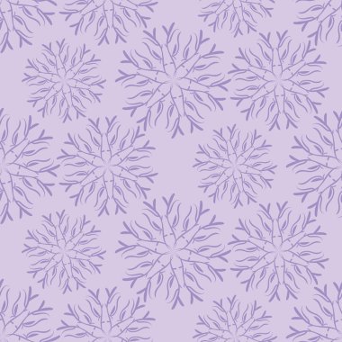 mor dallar mandalas kusursuz vektör deseni