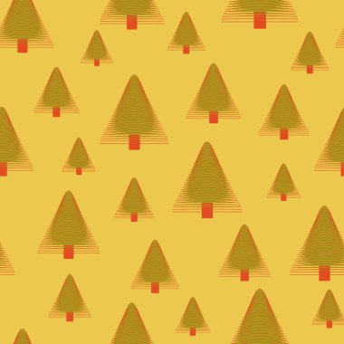 Ladin ağaçları, orman, kusursuz vektör deseni.