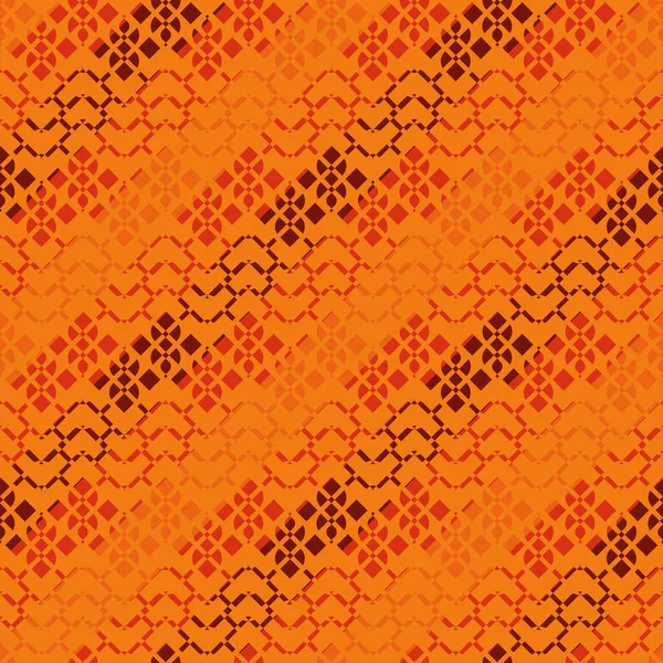 橙色无缝矢量几何图案 — 图库矢量图片