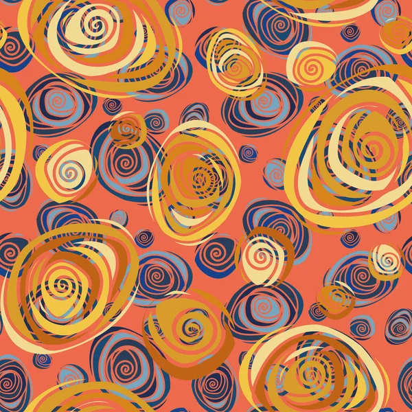 Бесшовный векторный психоделический узор в ярких цветах — стоковый вектор