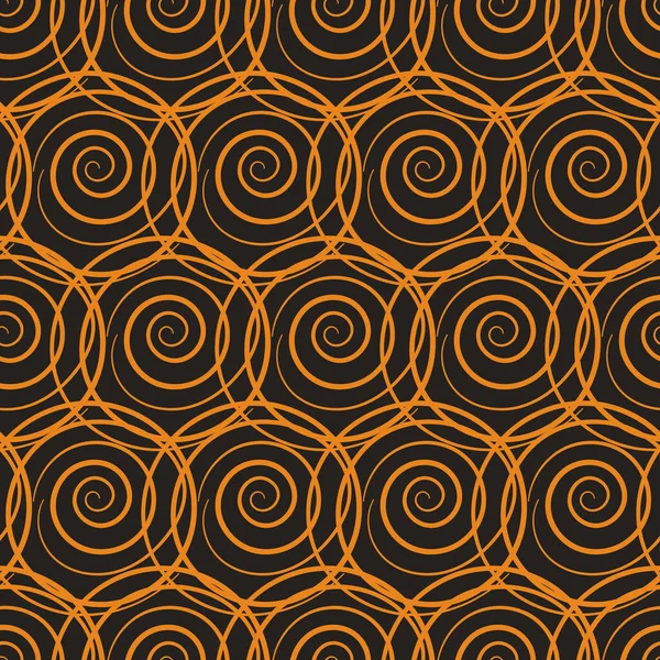 Círculos naranjas patrón abstracto vector sin costuras — Archivo Imágenes Vectoriales