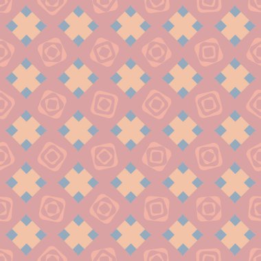 Geometrik güllerle kusursuz vektör deseni