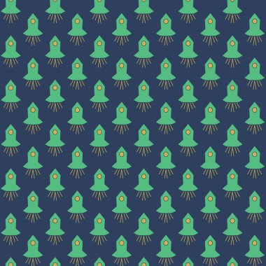 Basit uzay gemileri kusursuz vektör deseni