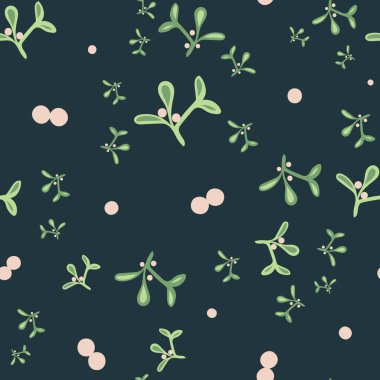 Karanlık ökseotu Noel 'i kusursuz vektör deseni