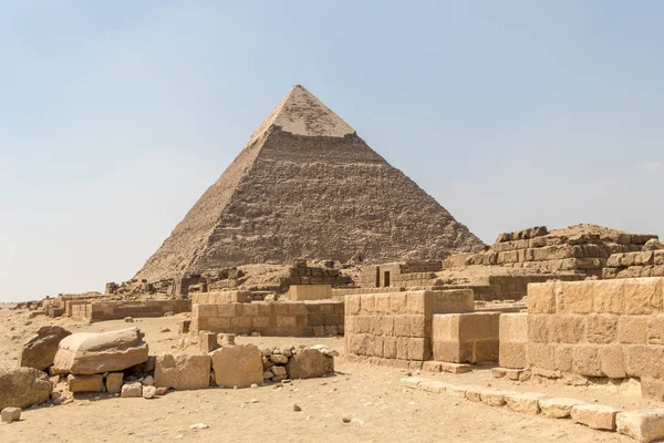 Pyramiden av Khafre den näst största av pyramiderna i Giza — Stockfoto