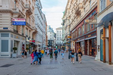 Avusturya, Viyana 'da yaya bölgesinde yürüyen insanlar