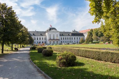 Bratislava, Slovakya 'daki Başkanlık Sarayı ve Başkanlık Bahçesi