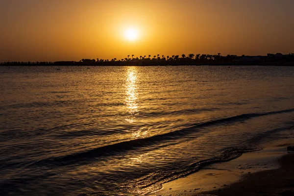 Lever Soleil Sur Mer Rouge Hurghada Egypte — Photo