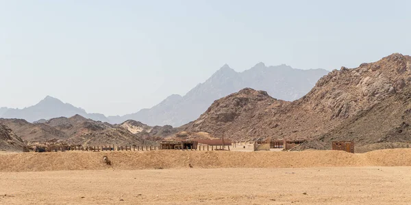 Warme Woestijn Met Bergen Egypte Afrika — Stockfoto