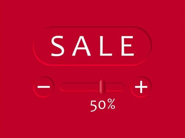Sale Button Red Background — Stock Photo, Image