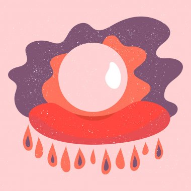 Magic servet yastık hattı vektör illüstrasyon üzerinde kehanet kristal topu söylüyorum. 