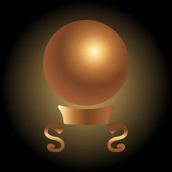 Kehanet hattı vektör illüstrasyon kristal topu söylüyorum Magic servet. 