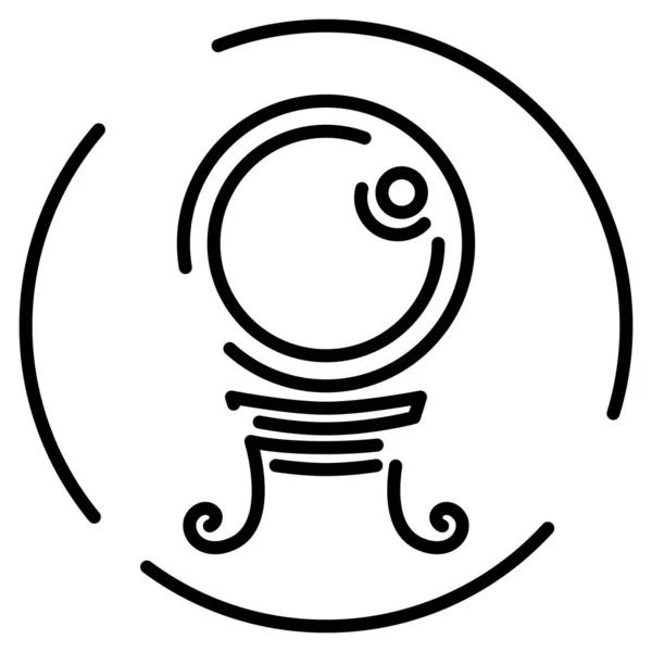 Kehanet hattı vektör illüstrasyon kristal topu söylüyorum Magic servet. 