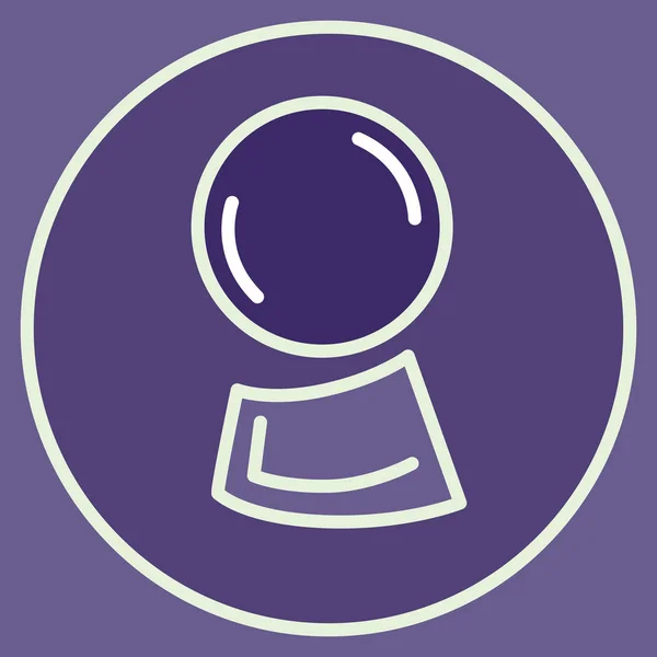 Kehanet hattı vektör illüstrasyon kristal topu söylüyorum Magic servet. 