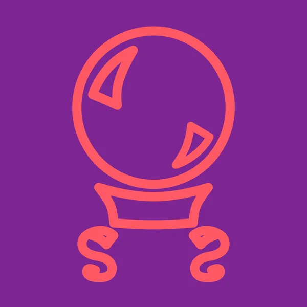 Kehanet hattı vektör illüstrasyon kristal topu söylüyorum Magic servet. 