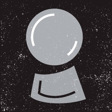 Kehanet hattı vektör illüstrasyon kristal topu söylüyorum Magic servet. 