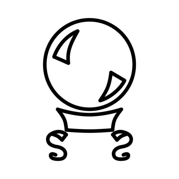 Kehanet hattı vektör illüstrasyon kristal topu söylüyorum Magic servet. 